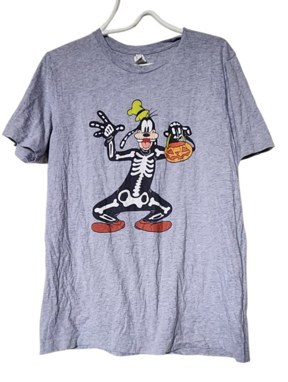 Canvas Disney Goofy Skeleton Halloween Graphic Tee